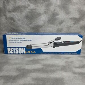 BELSON PRO 1" Curling Iron #BP2015 Dual Heat Spring Grip 2012 NEW